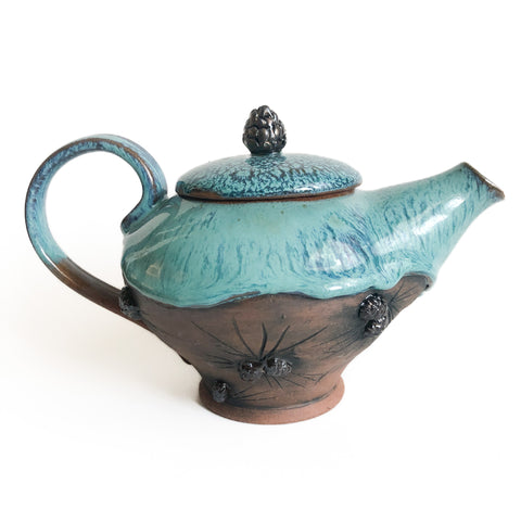 Théière verte Pin  - Terre & Âme